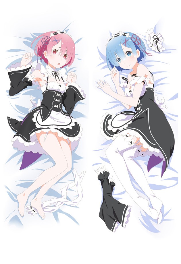 Ram and Rem - Re Zero Anime Dakimakura Japanese Hugging Body PillowCases